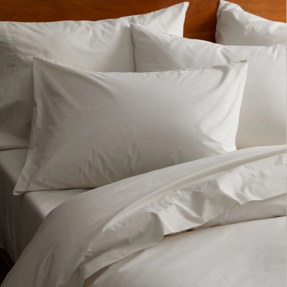 Quince 100% Organic Cotton Percale Sand Duvet & Shams! Queen (570) - Picture 5 of 14